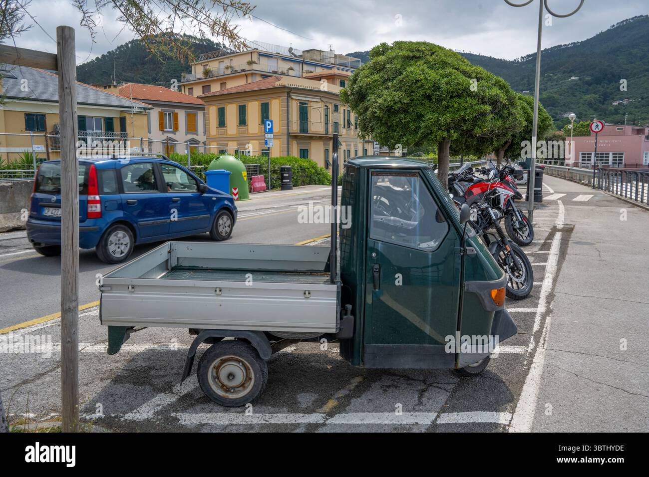 Parkplatz Levanto Stockfoto