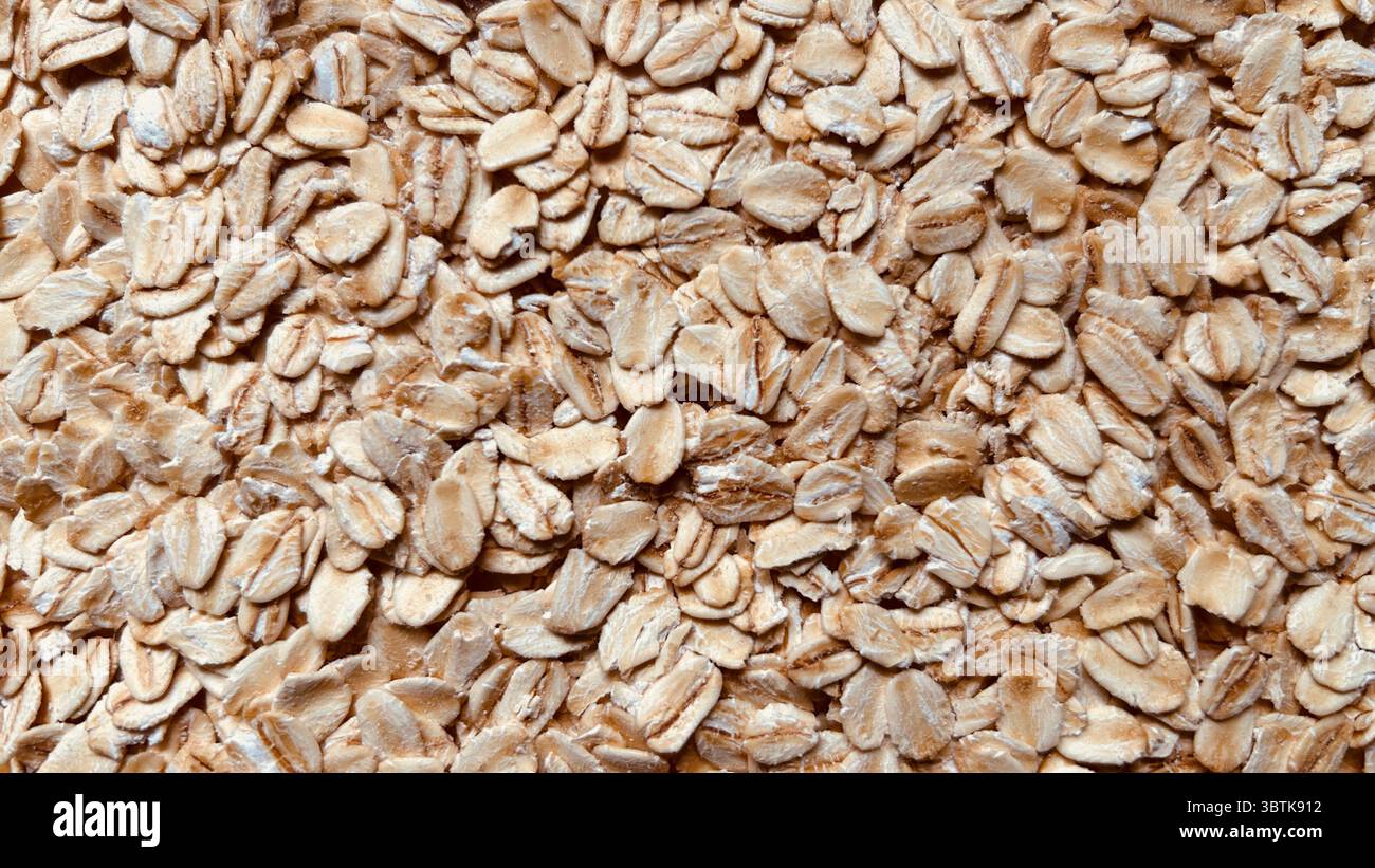 Textur von ganzen Haferflocken - Smartphone-aufgenommenes Stockfoto