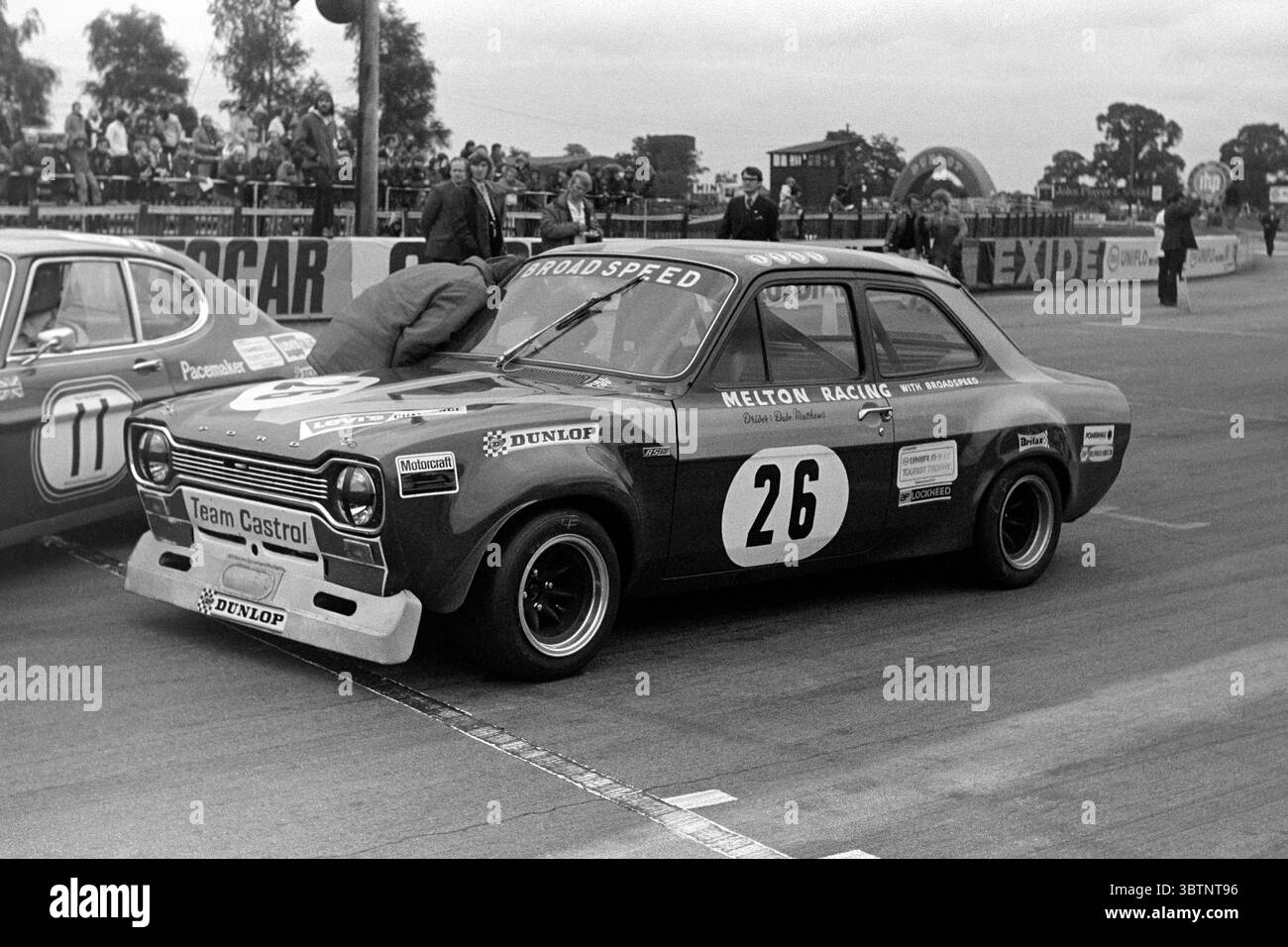 1972: John Fitzpatrick / Dave Matthews - Team Broadspeed - Silverstone, Großbritannien, GBR Esso Uniflo RAC Tourist Trophy Stockfoto