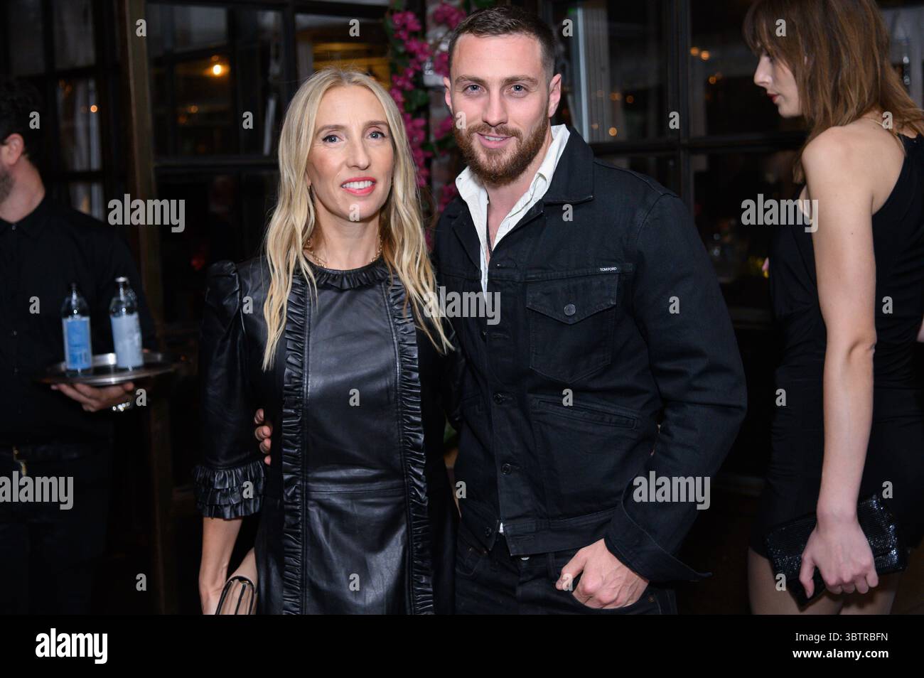 14. November 2019, West Hollywood, Kalifornien, USA: SAM TAYLOR-JOHNSON und AARON TAYLOR-JOHNSON nehmen an der HFPA und den Hollywood Reporters-Feierlichkeiten zur Golden Globe Awards-Saison 2020 und der Enthüllung des Golden Globe Ambassador Teil. (Kreditbild: © HFPA/ZUMA Wire/ZUMAPRESS.com) Stockfoto