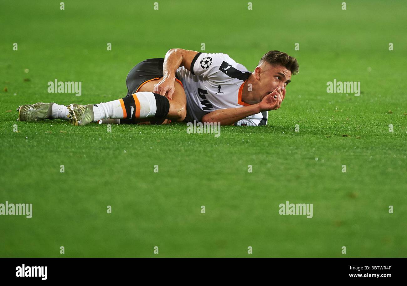 27. November 2019, Valencia, Spanien: Gabriel Paulista aus Valencia während des Spiels der Gruppe H der UEFA Champions League zwischen Valencia und Chelsea im Mestalla Stadium am 27. November 2019 in Valencia, Spanien (Foto: © AFP7 Via ZUMA Wire) Stockfoto