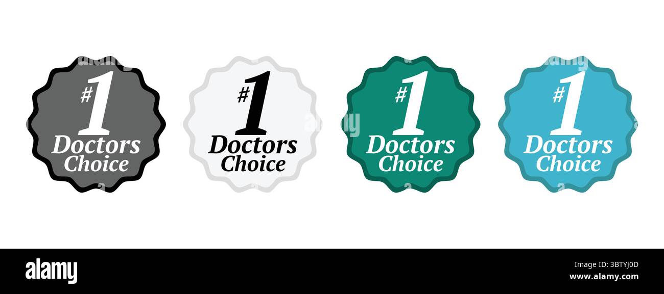 Nummer 1 Ärzte-Wahl-Vektor-Abzeichen Stock Vektor