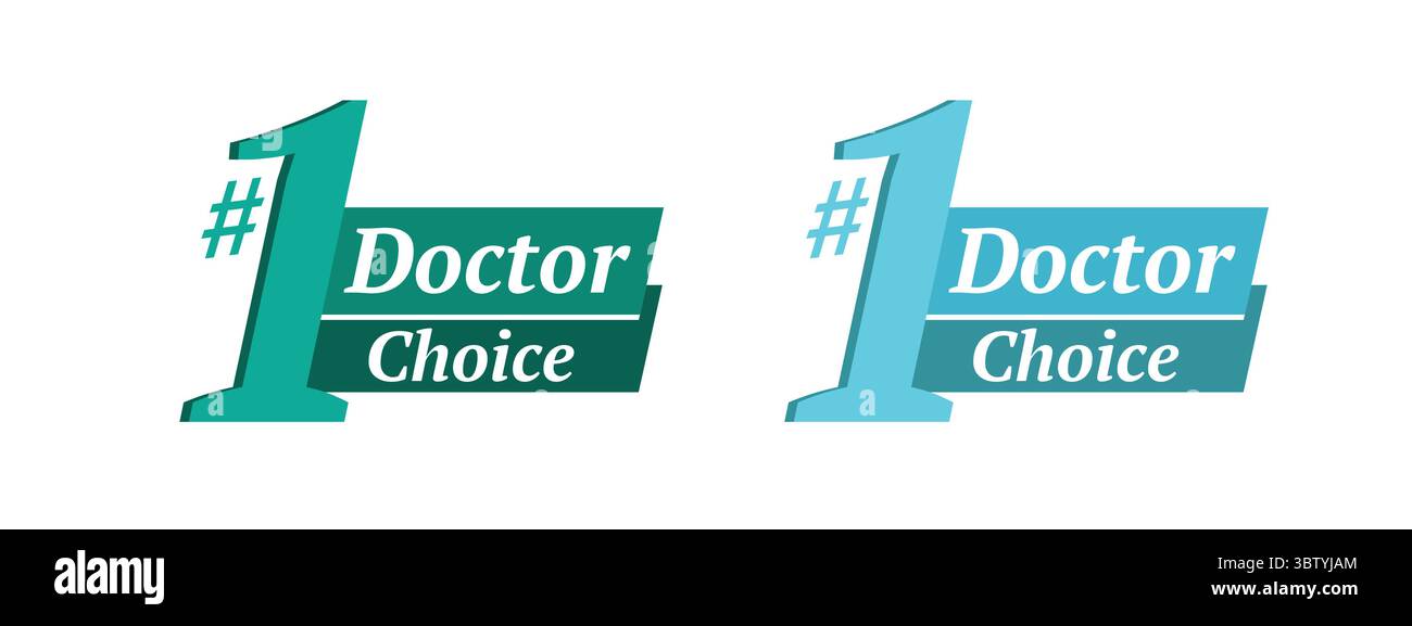 Nummer 1: Vektorabzeichen Für Die Wahl Des Arztes Stock Vektor