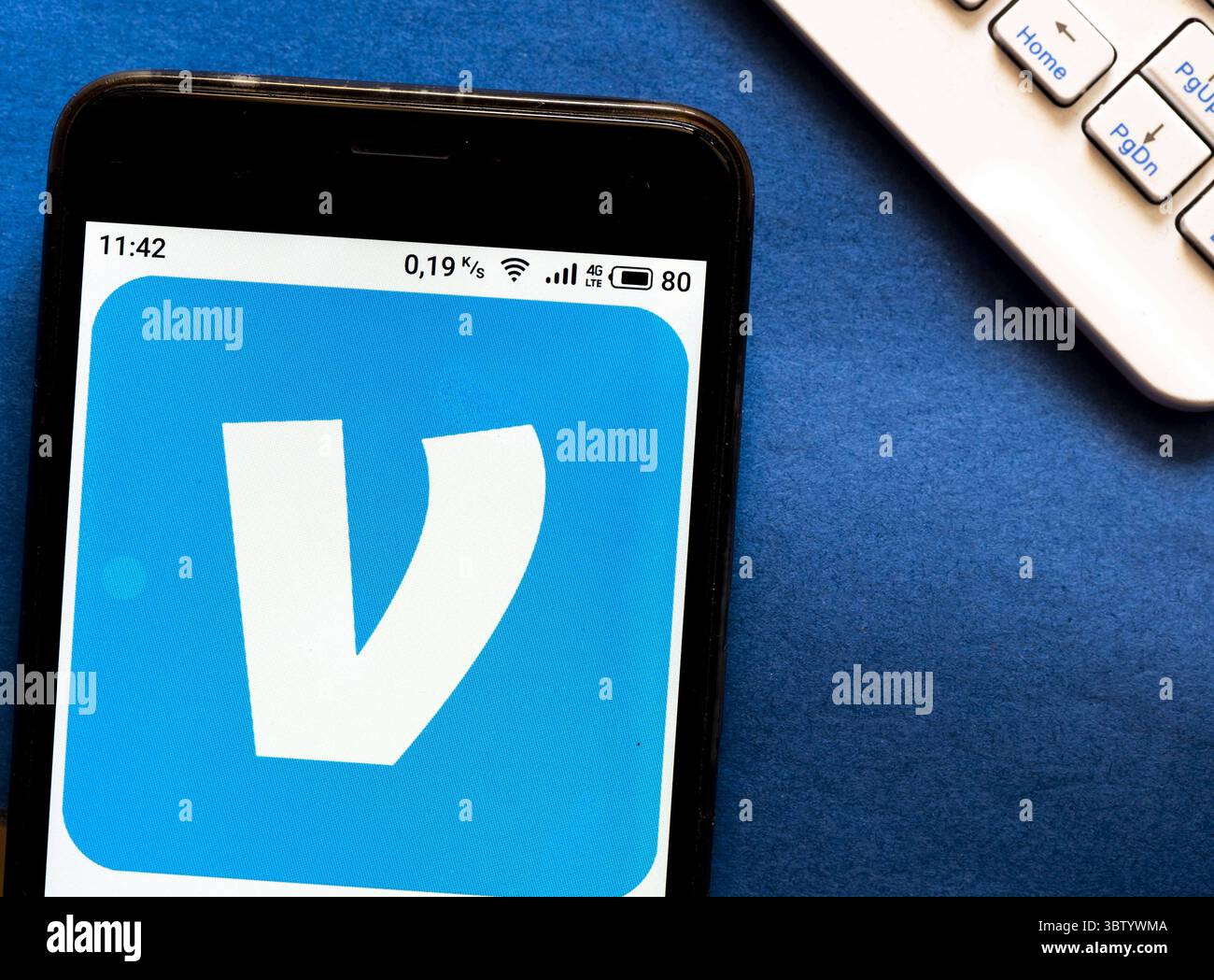 16. Oktober 2020, Ukraine: In dieser Abbildung wird ein Logo für den mobilen Zahlungsdienst Venmo auf einem Smartphone angezeigt. (Kreditbild: © Igor Golovniov/SOPA Bilder via ZUMA Wire) Stockfoto
