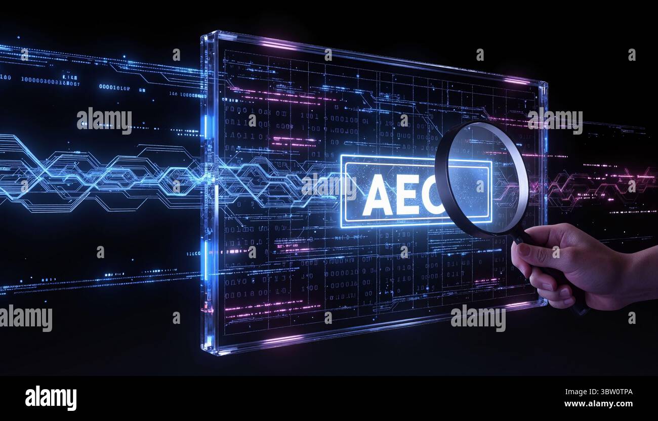 Answer Engine Optimization, AEO, KI Künstliche Intelligenz Marketing Machine Learning Technology, Suchmaschine, Ranking Stockfoto
