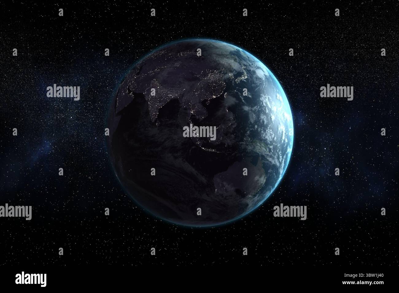 Satellitenansicht des Planeten Erde Stockfoto