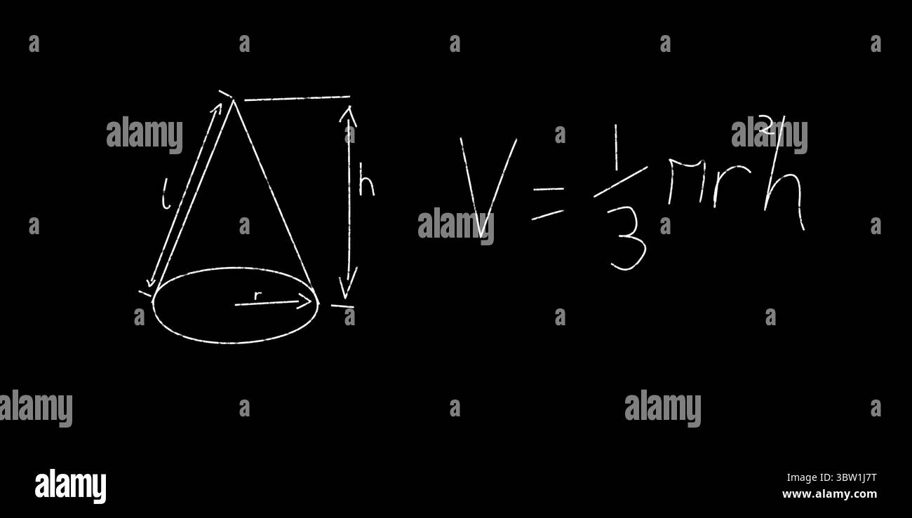 Mathematisches Diagramm mit Formel Stockfoto