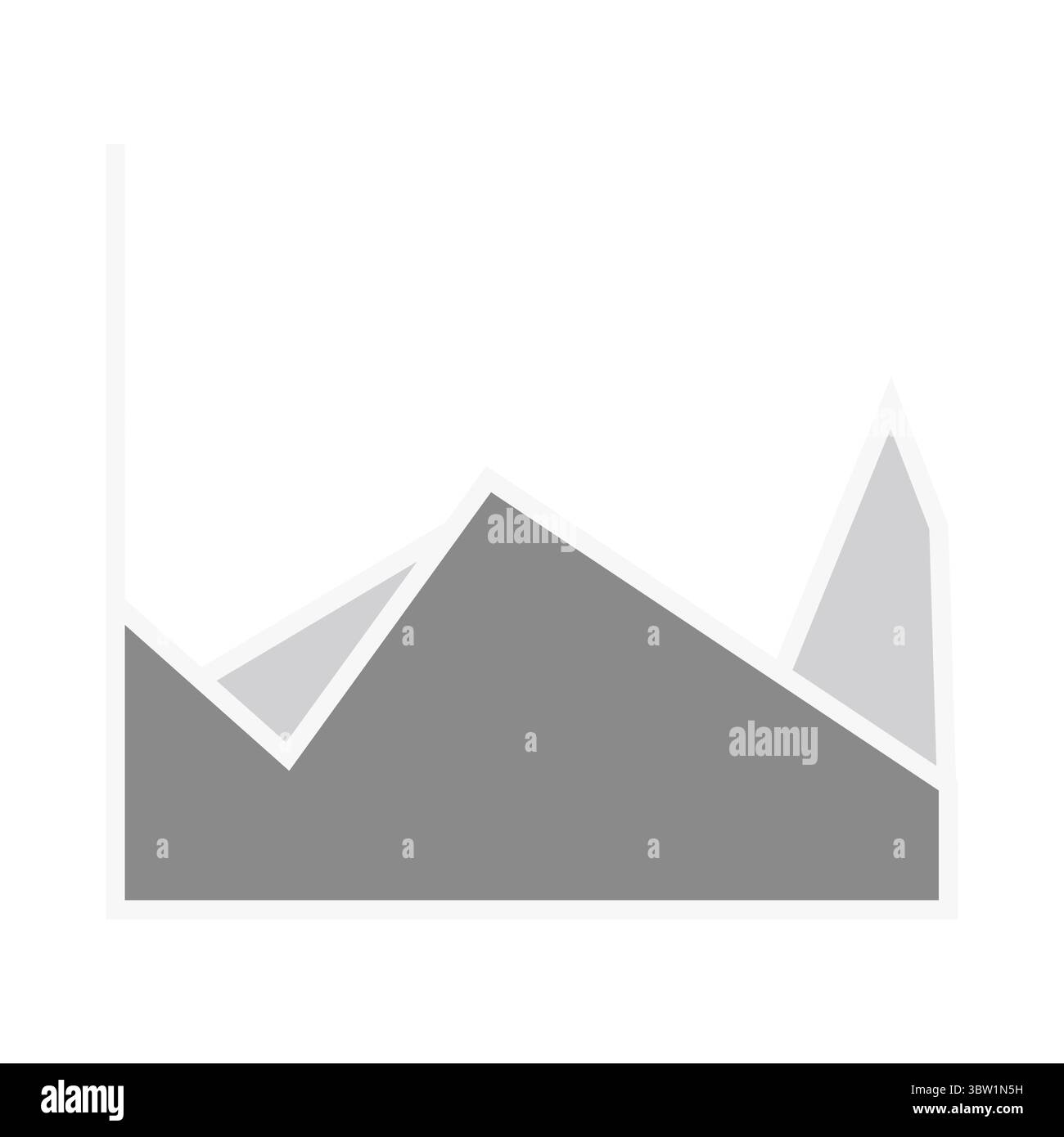 Nahaufnahme des Graubereichsdiagramms Stockfoto