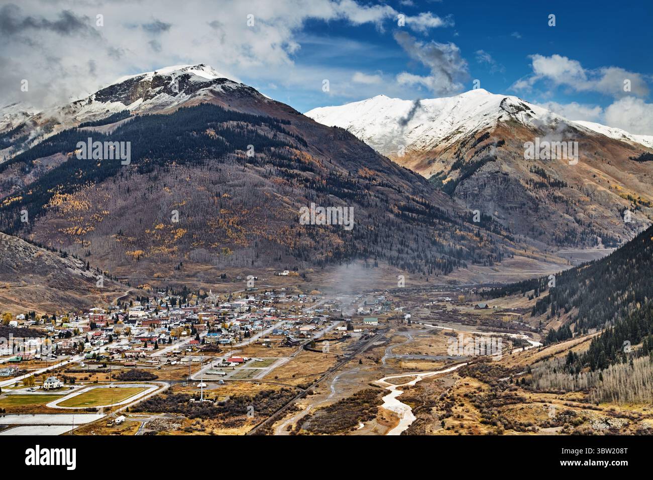 Silverton, die kleine Stadt in den San Juan Mountains, Colorado, USA Stockfoto