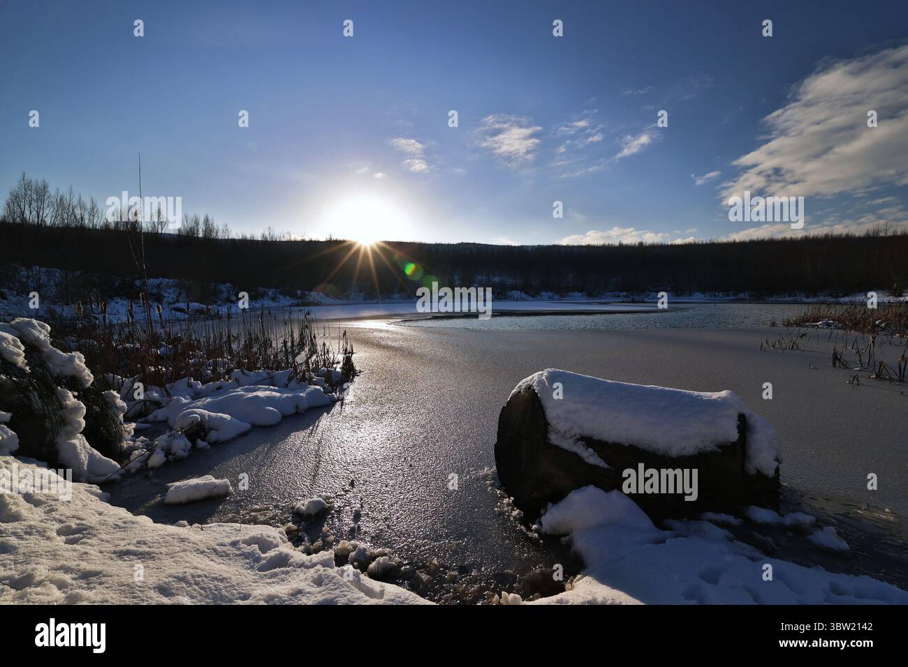 Deutscher Schnee-Winterwundersee Stockfoto