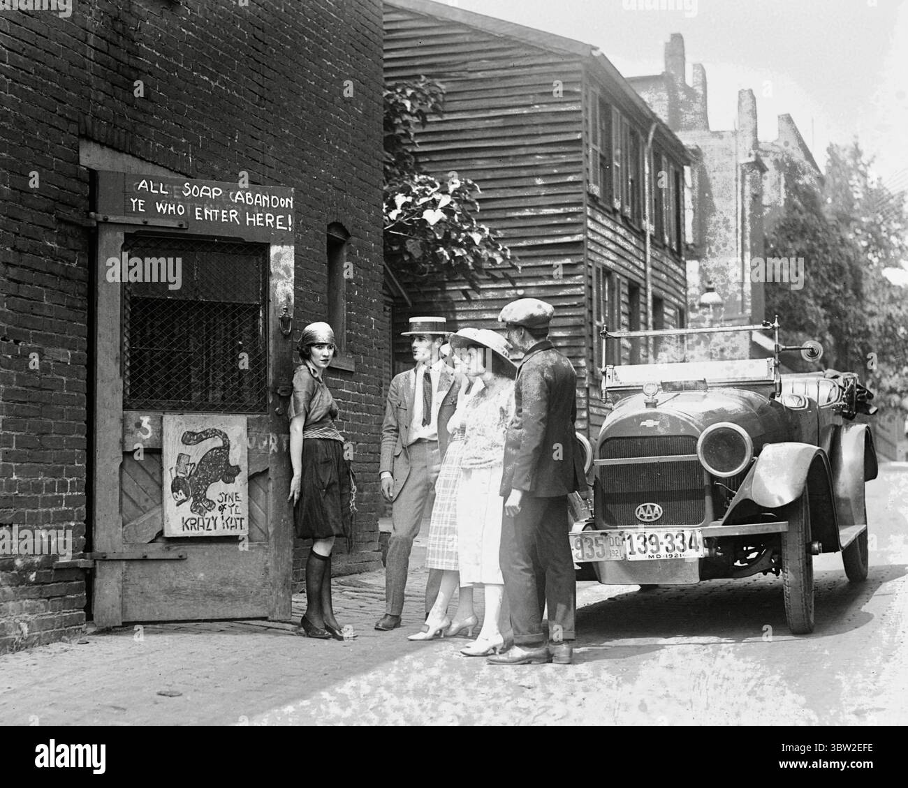 Krazy Kat - auch bekannt als The Kat and Throck's Studio - ein Kaffeehaus und Kunstclub in der Nähe des Thomas Circle in Washington, D.C. während des Jazz Age Stockfoto