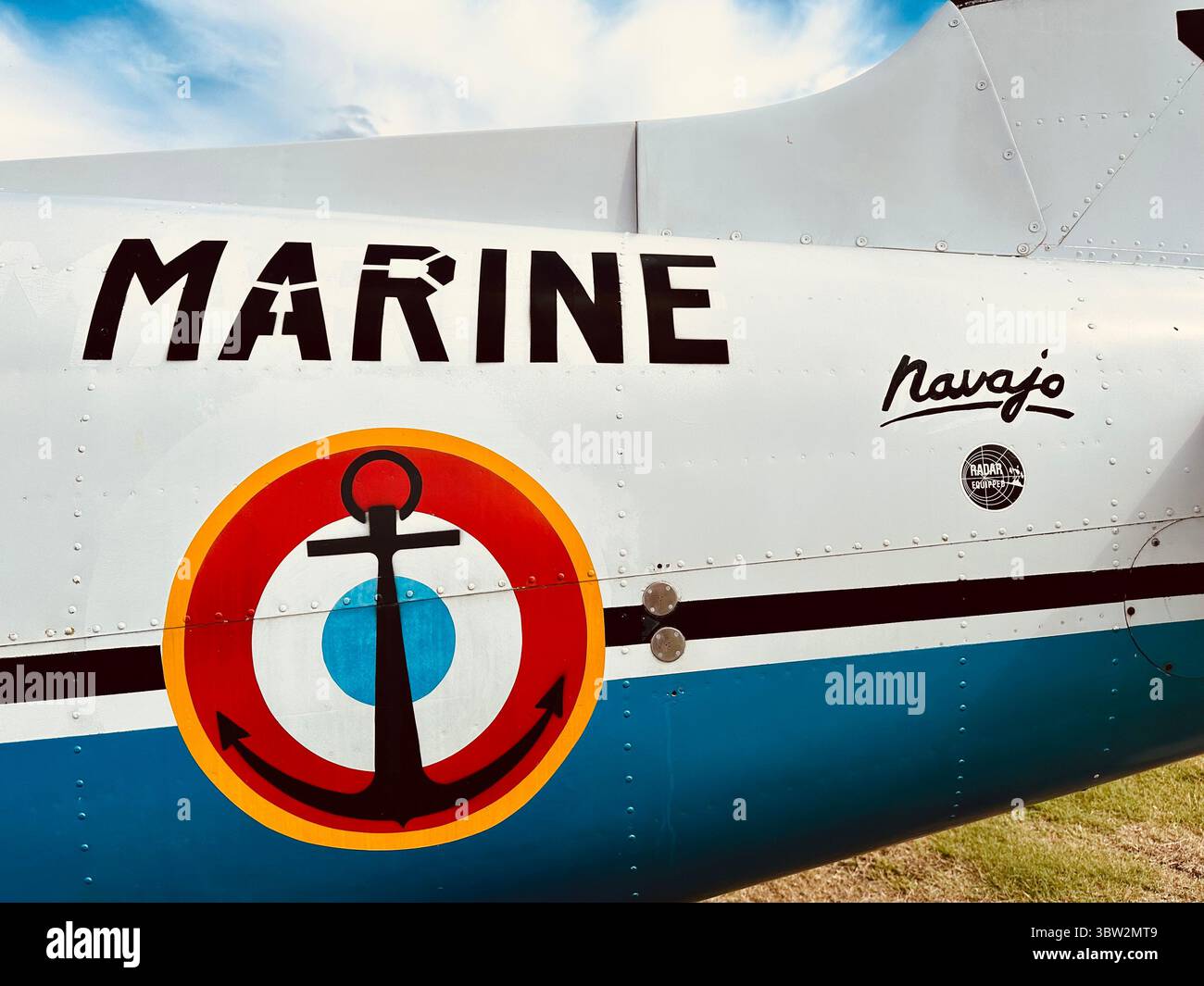 „MARINE“-Flugzeuge der französischen Marine – Piper Navajo, Rochefort Aeronautics Museum, Frankreich Stockfoto