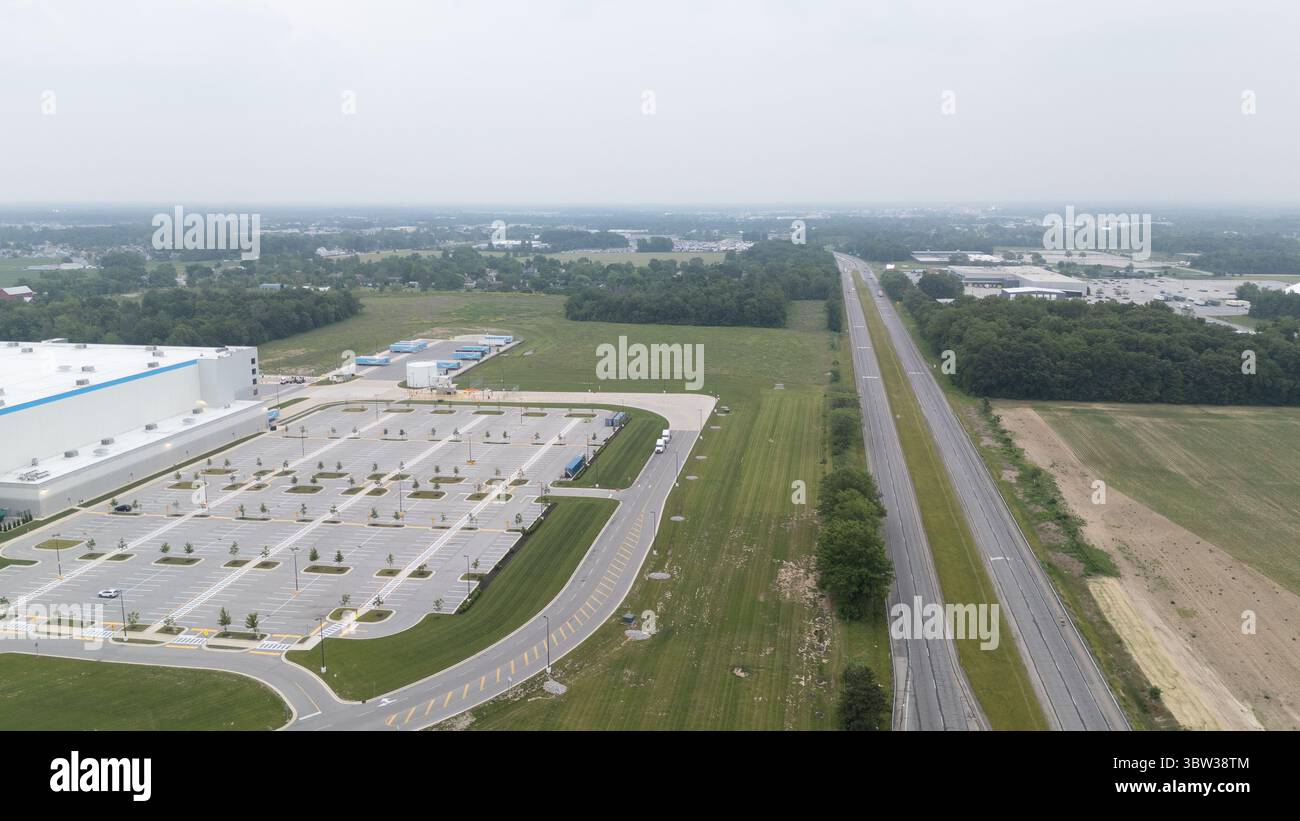 Luftaufnahme der neuen Anlage in Fort, Texas. Stockfoto