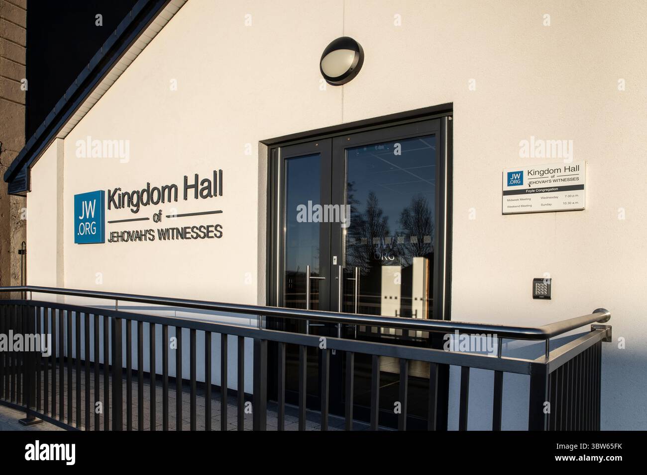 Königliche Halle der Zeugen Jehovas, Foyle Kongregation Stockfoto