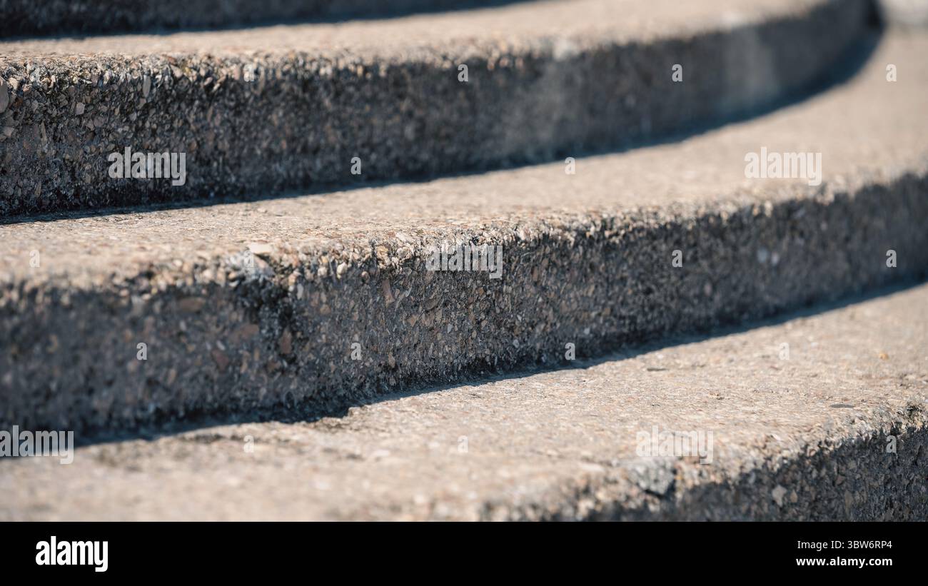 Steintreppen ohne abstrakte Hintergrundmuster Stockfoto