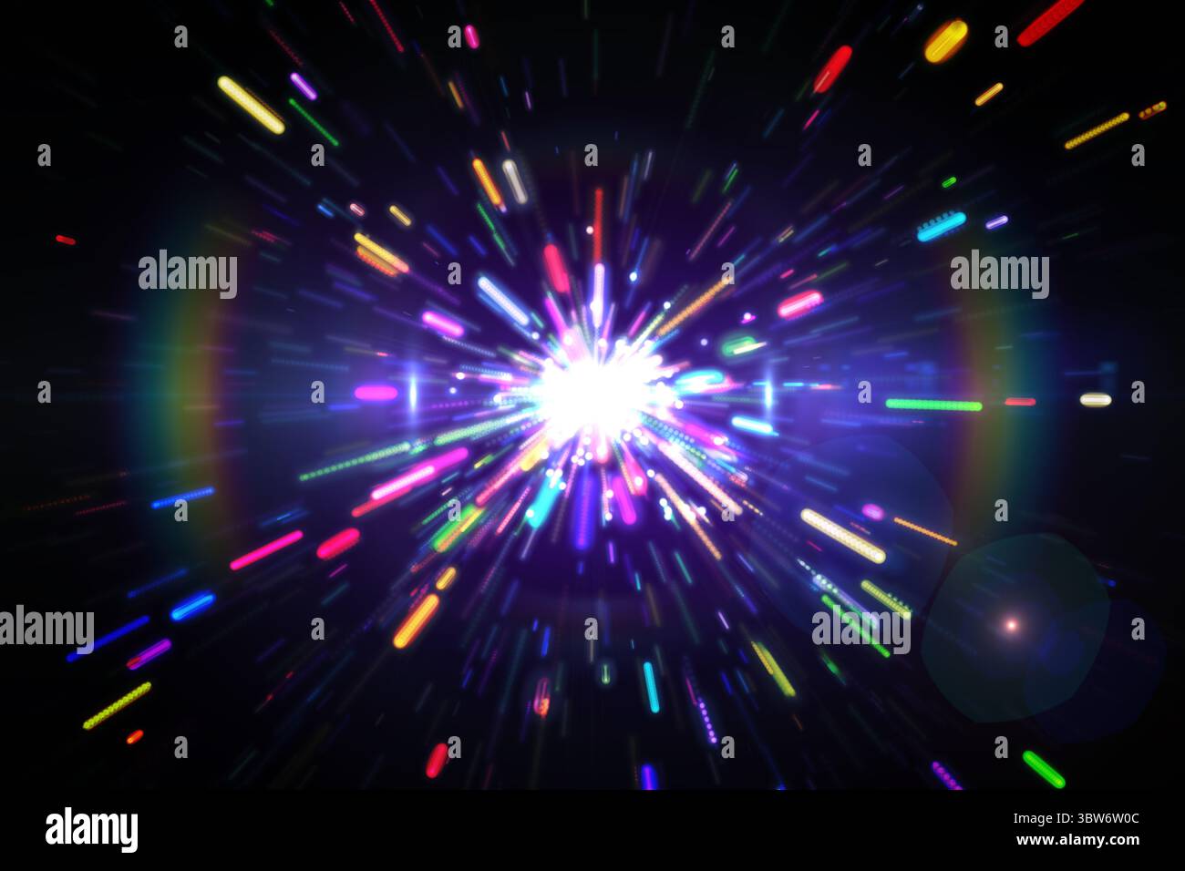 Digital generierte Laserlichter im Hintergrund Stockfoto