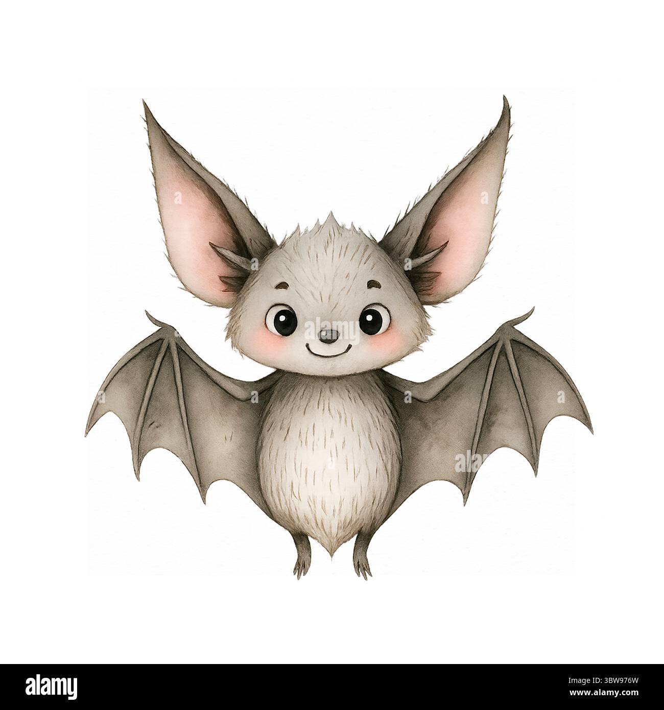 Aquarell Halloween Clipart – niedliche handgemalte Elemente für saisonale Designprojekte Stockfoto