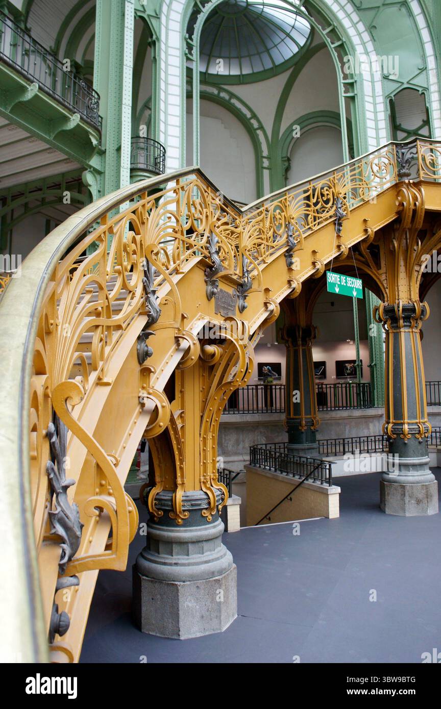 Die Jugendstiltreppe des Grand Palais, Paris, Frankreich Stockfoto