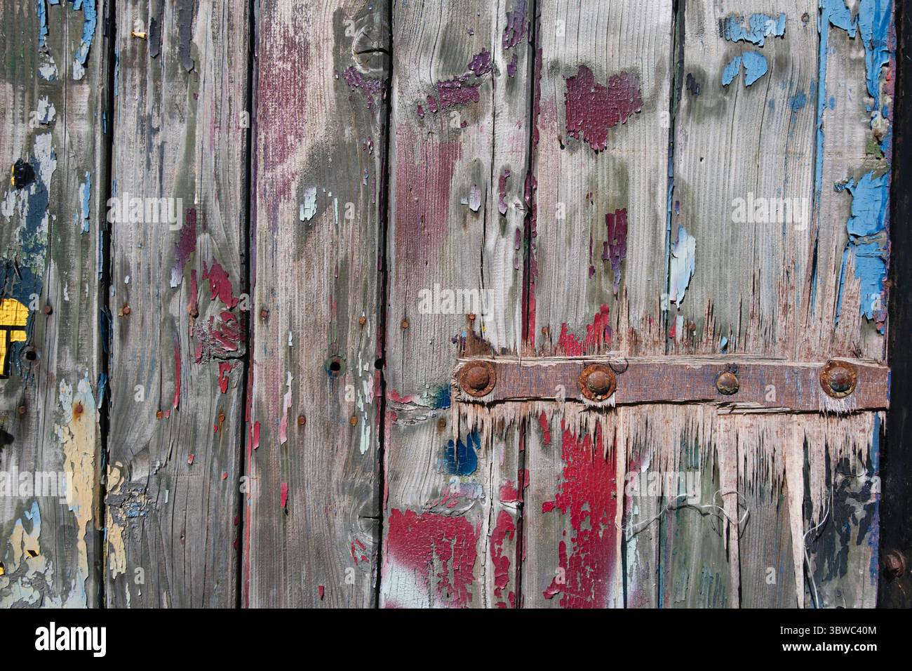 Detail der alten Holztür Stockfoto