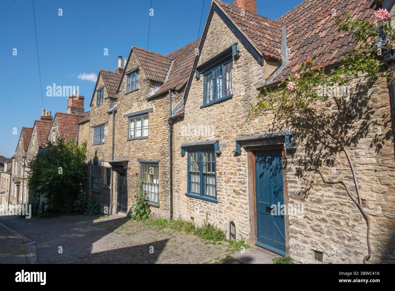 Stone Cottages, Gentle Street, Frome, Somerset, Großbritannien Stockfoto