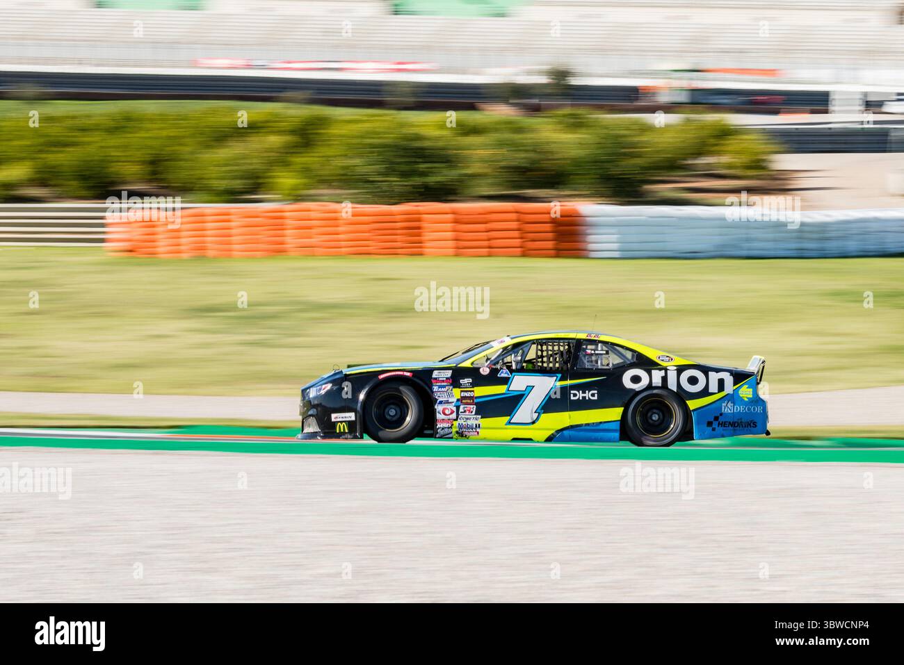 6. Dezember 2020, Valencia, Spanien: HART OLIVIER von Hendriks Motorsport während des NASCAR Whelen Valencia Rennens. Die NASCAR Whelen Euro Series wurde 2008 gegründet und gründete im Januar 2012 dank einer langfristigen Partnerschaft mit der NASCAR (National Association for Stock Car Auto Racing) die offizielle NASCAR European Series. Die europäische NASCAR feiert ihren einzigen Termin in Spanien auf dem Circuit Ricardo Tormo in Cheste, Valencia. Dezember 2020. (Bild: © Xisco Navarro/ZUMA Wire) Stockfoto