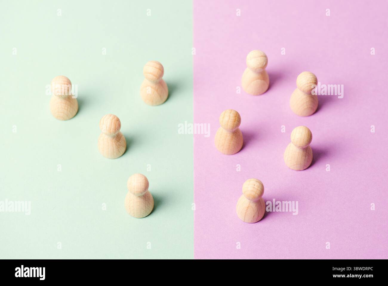 Gleichberechtigung, Geschlechtsspezifische Lohnlücke Zwischen Frauen Und Männern, Diskriminierung, Rassismus, Sexismus Und Feminismus, Gleichstellung Und Inklusion Stockfoto