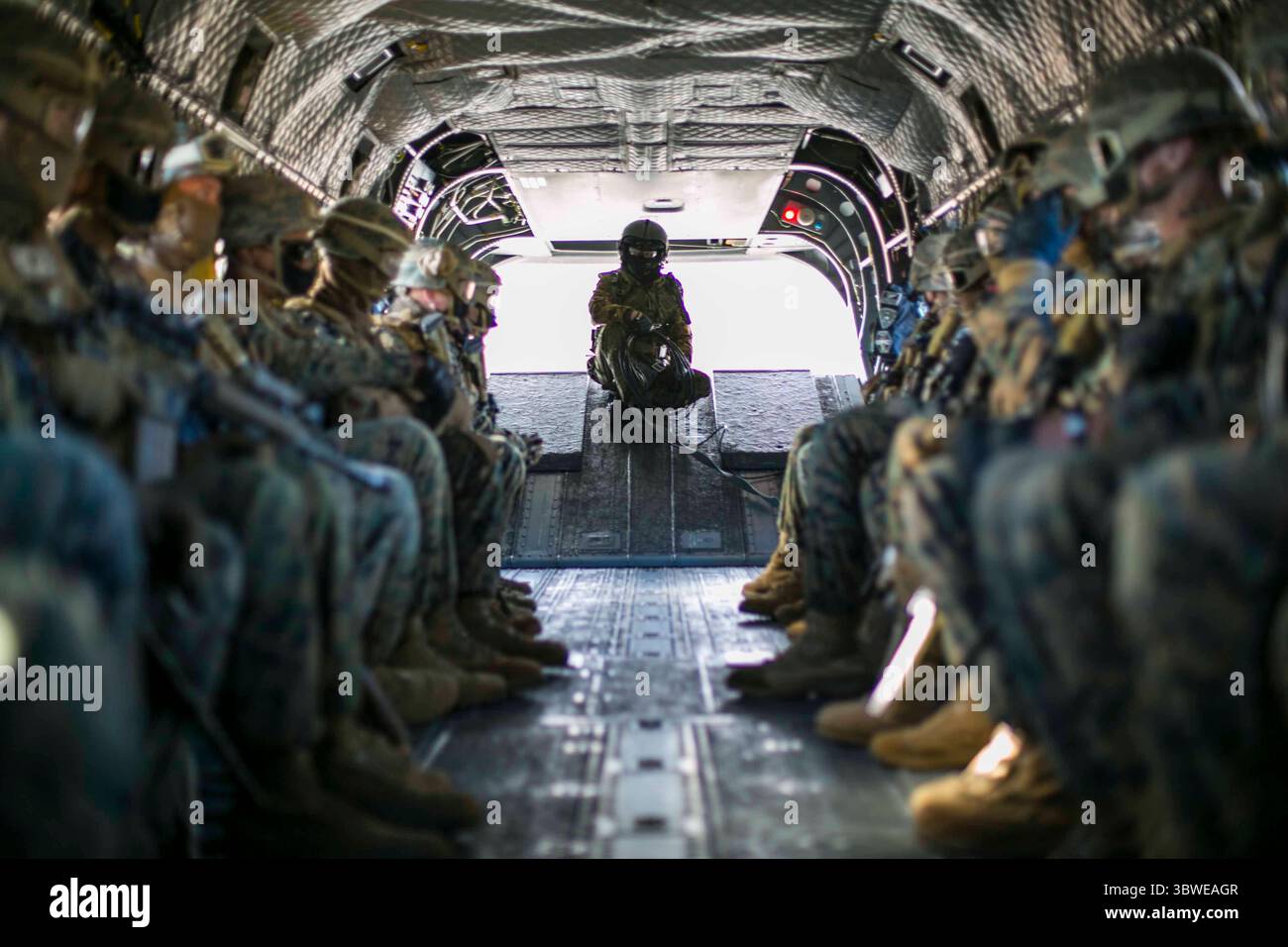 15. Dezember 2020 – Japan – Ein Crewchef des 30. Infanterieregiments, der 12. Brigade, der japanischen Bodenselbstverteidigungsstreitkräfte und der US-Marines mit dem 3. Bataillon, dem 8. Marineregiment, führte am 15. Dezember 2020 einen Luftangriff während der Übung Forest Light Eastern Army auf dem japanischen Festland durch. Forest Light ist ein jährliches bilaterales Training, das die Interoperabilität und Bereitschaft des US-Marine Corps und der japanischen Bodenselbstverteidigungsstreitkräfte stärkt, Aggressionen abzuschrecken und jede Bedrohung zu besiegen. Diese Iteration konzentriert sich auf die Eroberung und Verteidigung von maritimem Gelände als integrierte Kraft zur Unterstützung von NAV Stockfoto