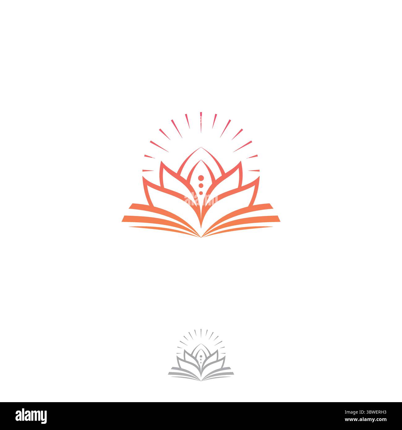 Elegante lineare Lotusblume abstrakte ornamentale künstlerische Ikone. Vektorabbildung Stock Vektor Elegante lineare Lotusblume abstrakte ornamentale künstlerische Ikone. Vektorabbildung Stock Vektor