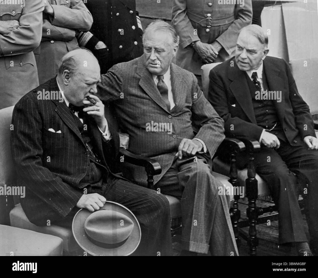 Franklin Roosevelt sitzt mit Wintson Churchill (Foto: © Movie Star News via ZUMA Press Wire Service) Stockfoto