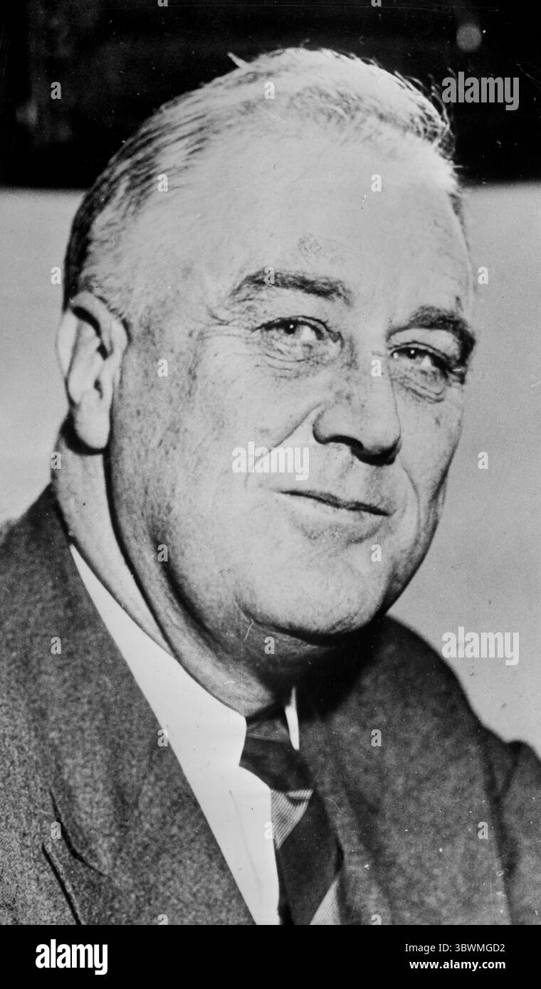 Ein Porträt von Franklin Roosevelt (Foto: © Movie Star News via ZUMA Press Wire Service) Stockfoto