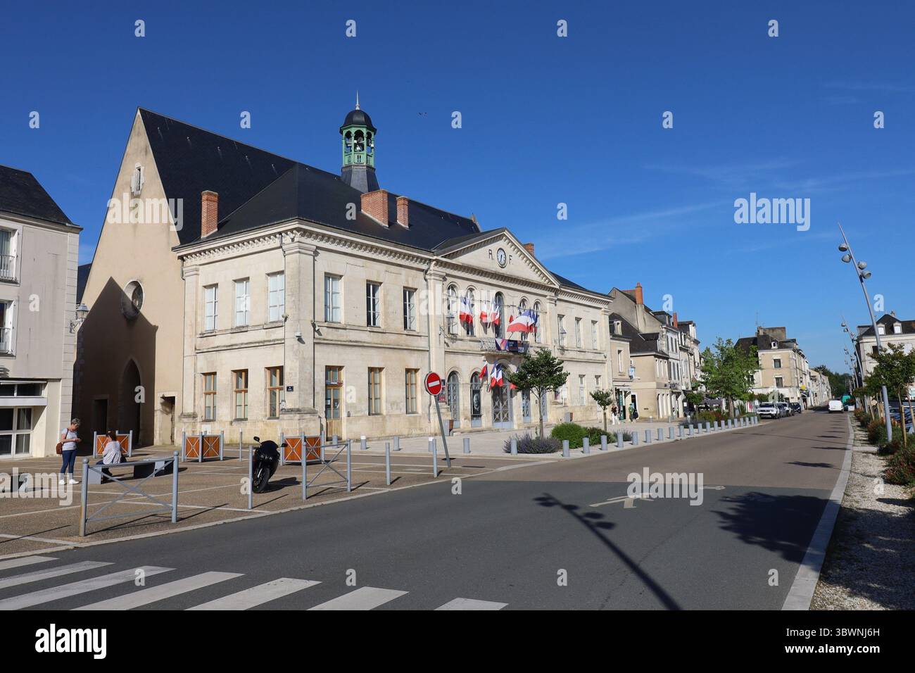 Rathaus, Außenansicht, Stadt Le Blanc, Département Indre, Frankreich Stockfoto