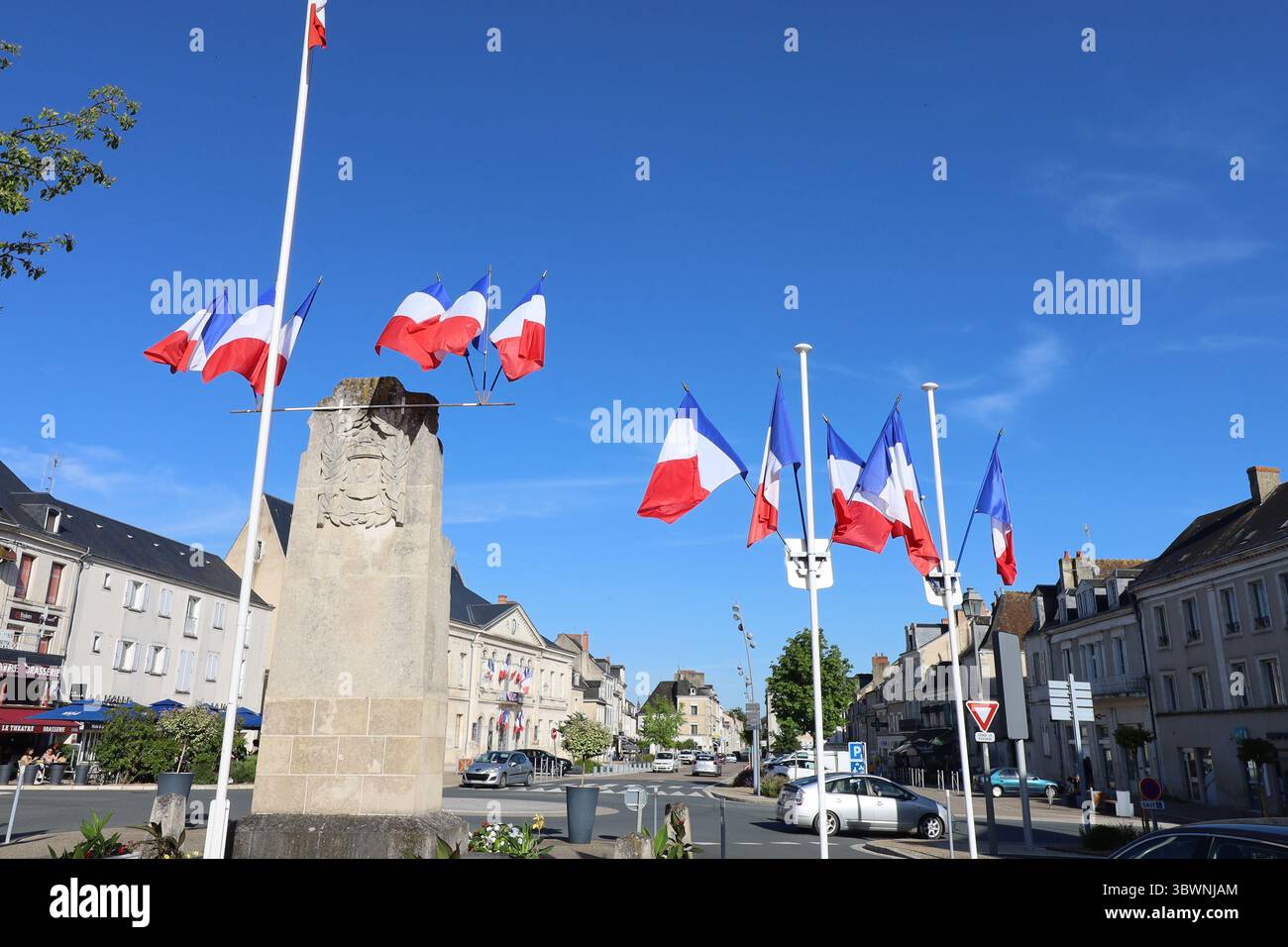Kriegsdenkmal, Stadt Le Blanc, Département Indre, Frankreich Stockfoto