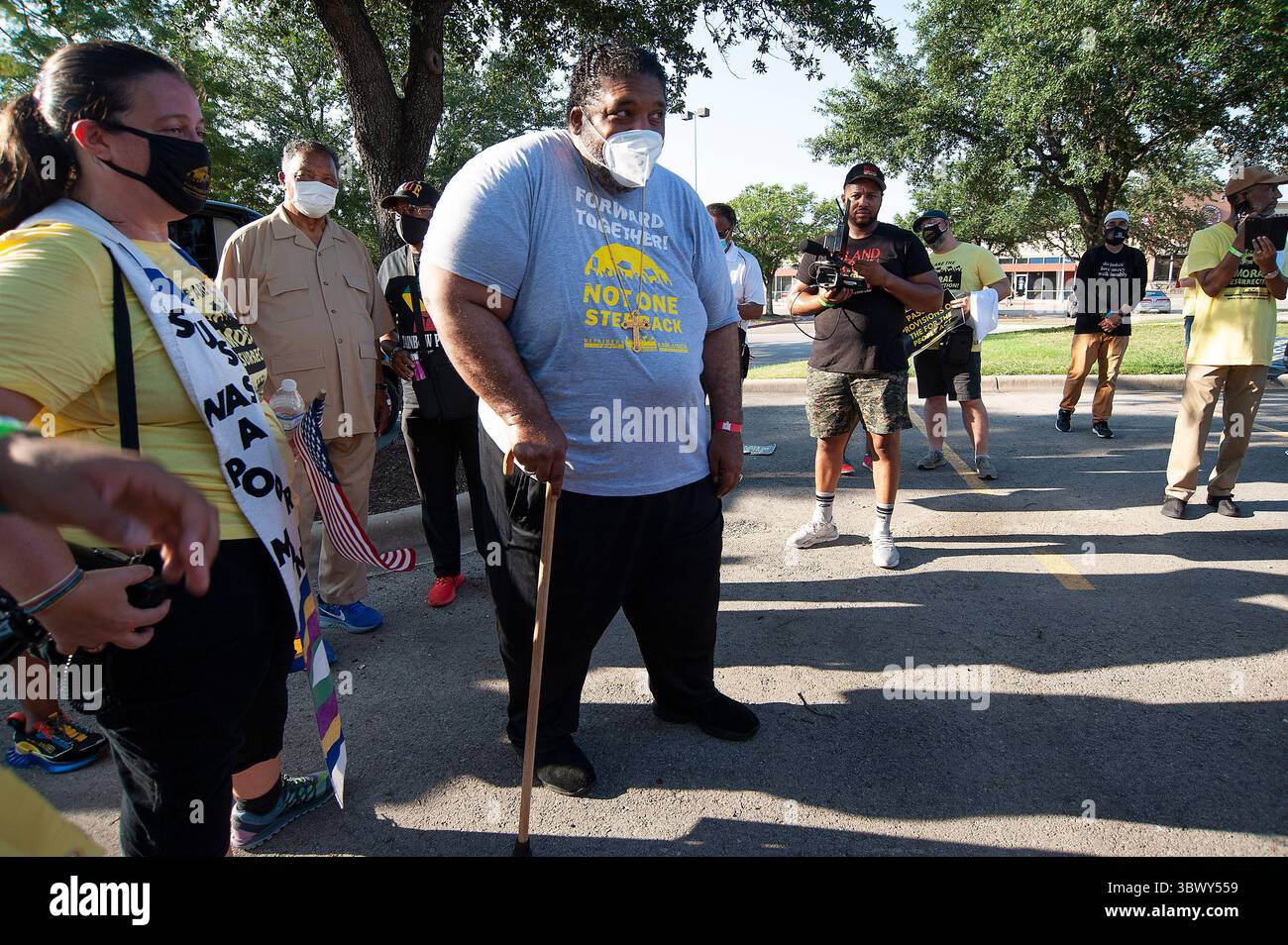 29. Juli 2021: Reverend Dr. William J. Barber II. Nimmt am Marsch von Georgetown nach Austin Teil. Rundfelsen, TX. Mario Cantu/CSM(Kreditbild: &Copy; Mario Cantu/CSM via ZUMA Wire) Stockfoto