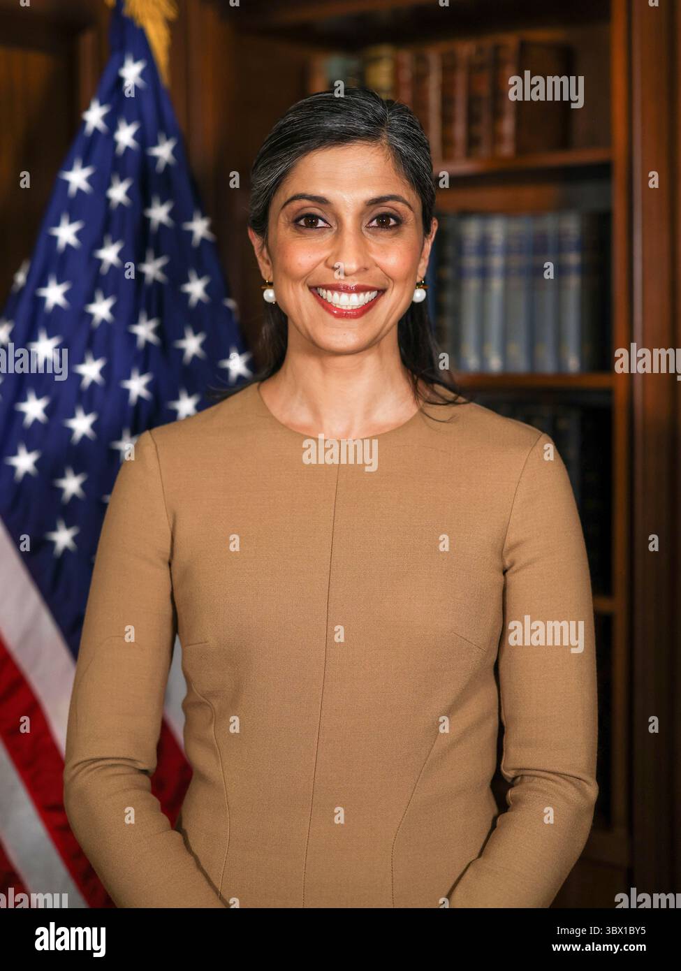 Usha Vance. Porträt der zweiten Dame der Vereinigten Staaten, Usha Bala Chilukuri Vance (geb. Chilukuri b.1986), offizielles Porträt, 2025 Stockfoto