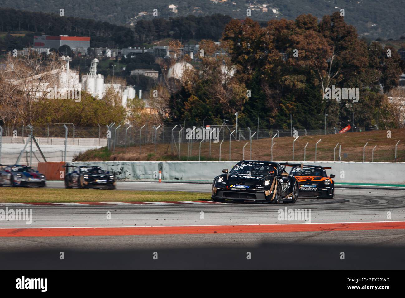 Porsche 911 GT3 Cup auf der Rennstrecke Stockfoto