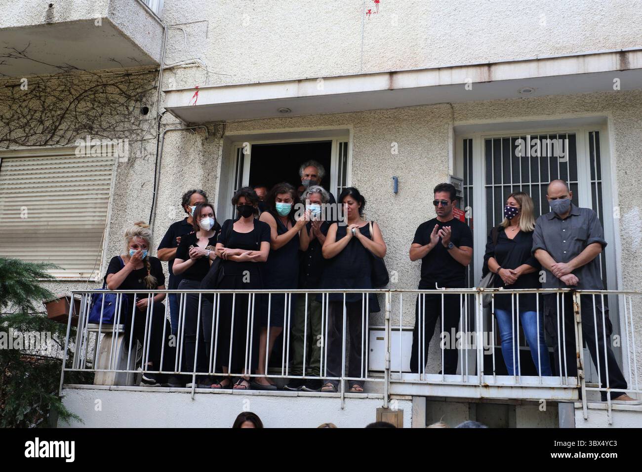 2. September 2021, Athen, Griechenland: Der Komponist Mikis Theodorakis, dessen Leben und Musik die Seele Griechenlands widerspiegelte und in seiner fesselnden Filmmusik für den Film „Â”Zorba der Grieche“ internationale Grenzen überschritt, starb am Donnerstag und stürzte das Land in drei Trauertage. (Foto: © Aristidis VafeiadakisZUMA Press Wire) Stockfoto