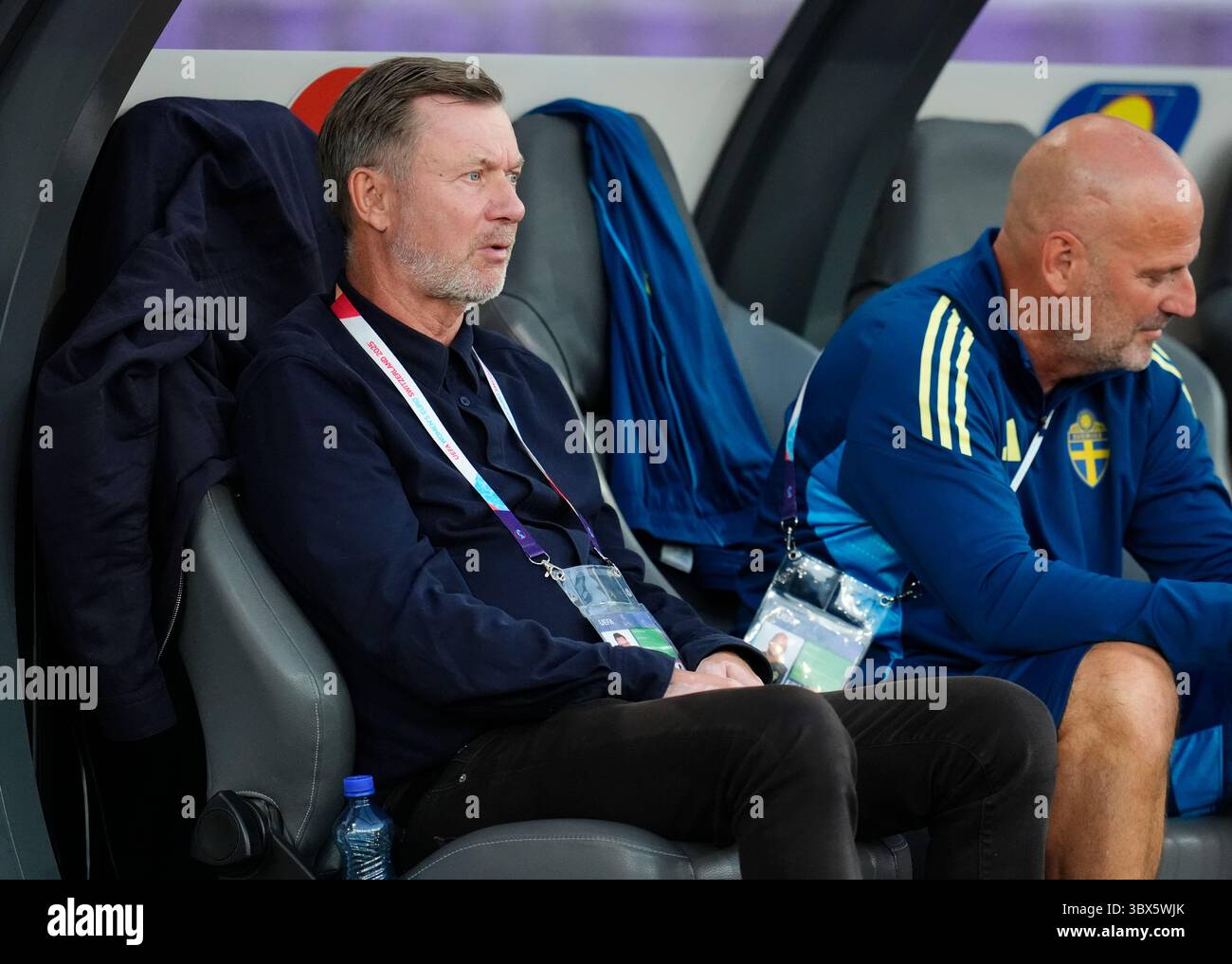 Schweden-Trainer Peter Gerhardsson vor dem Viertelfinalspiel der UEFA Women's Euro 2025 im Stadion Letzigrund in Zürich. Bilddatum: Donnerstag, 17. Juli 2025. Stockfoto