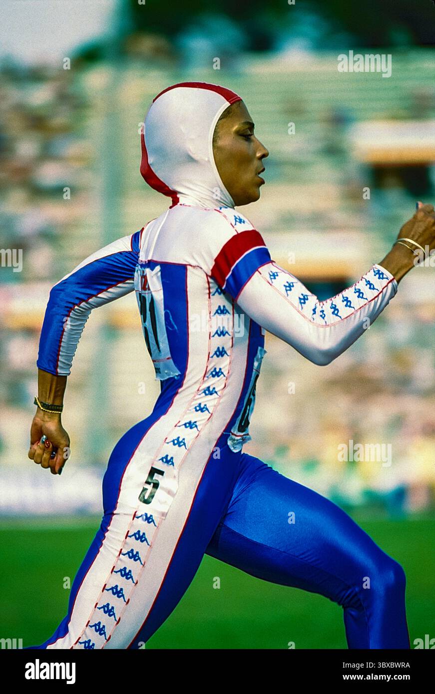 DATEI: Florence Griffith Joyner (USA) bei der Leichtathletik-Weltmeisterschaft 1987, Flo Jo Flo Jo. Quelle: AFLO/Alamy Live News Stockfoto
