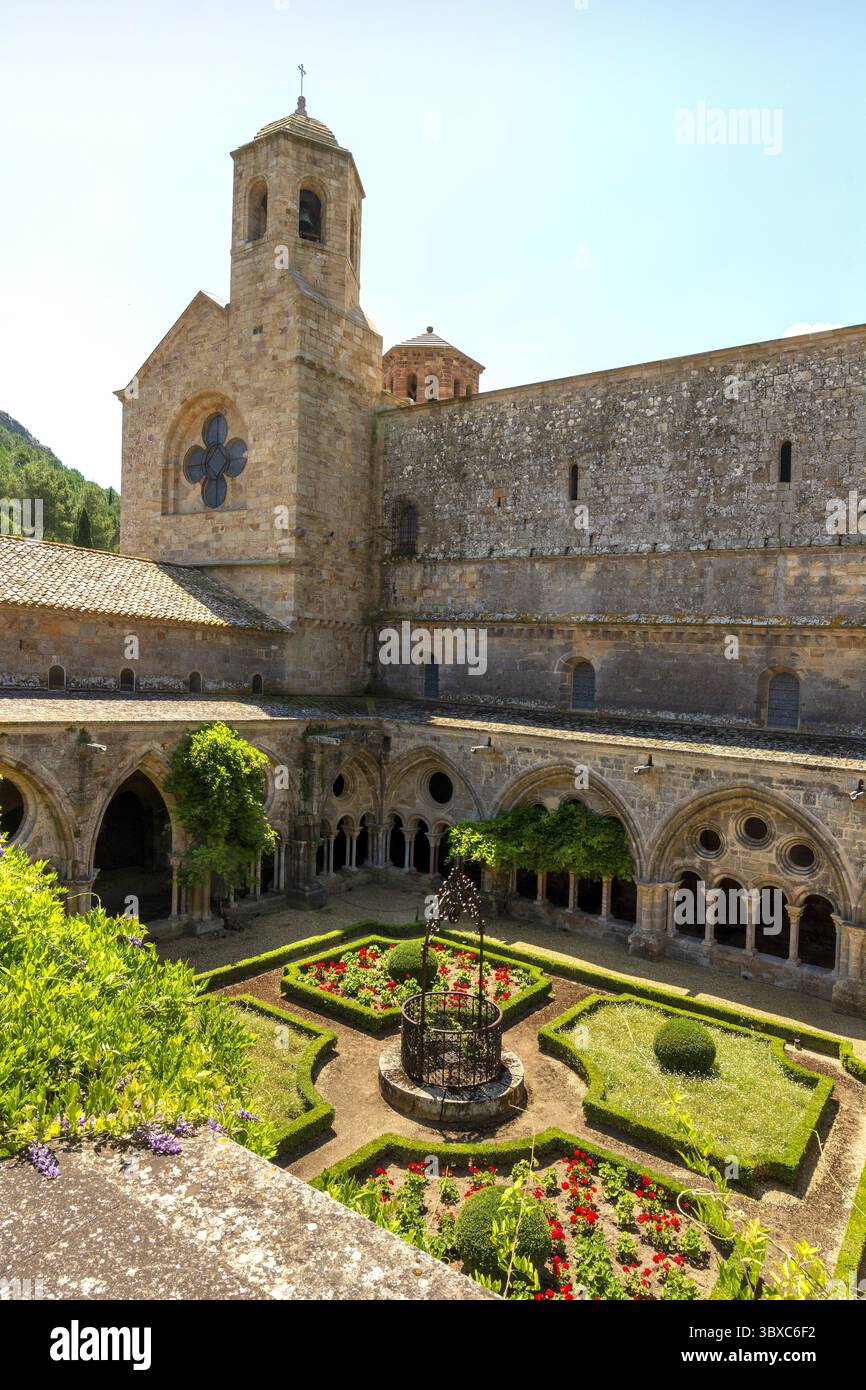 FRANKREICH. AUDE (11) KLOSTER DER ABBAYE SAINTE-MARIE DE FONTFROIDE ODER ABTEI FONTFROIDE BEI NARBONNE Stockfoto