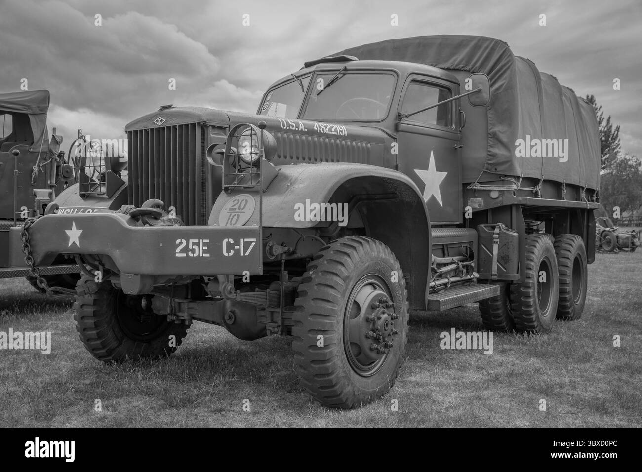 Militärfahrzeuge aus dem 2. Weltkrieg Stockfoto