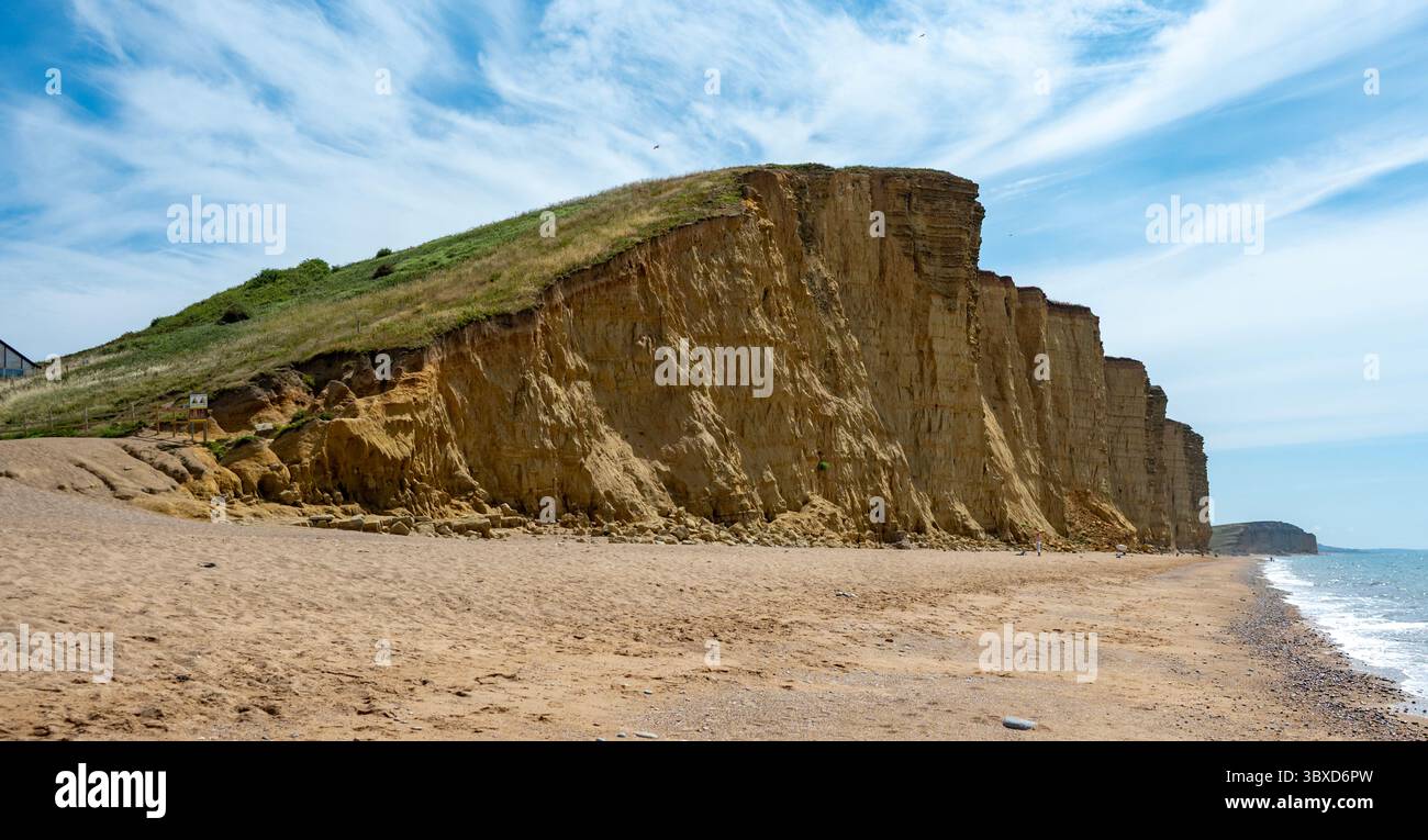 Sandstone East Cliffs, West Bay, Dorset, England Stockfoto