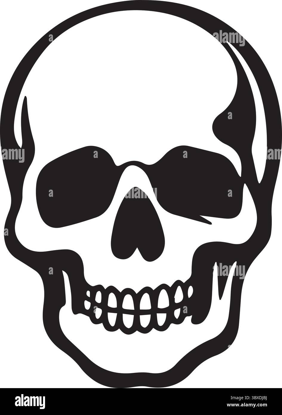 Eine Illustration der Skelett-Silhouette Stock Vektor