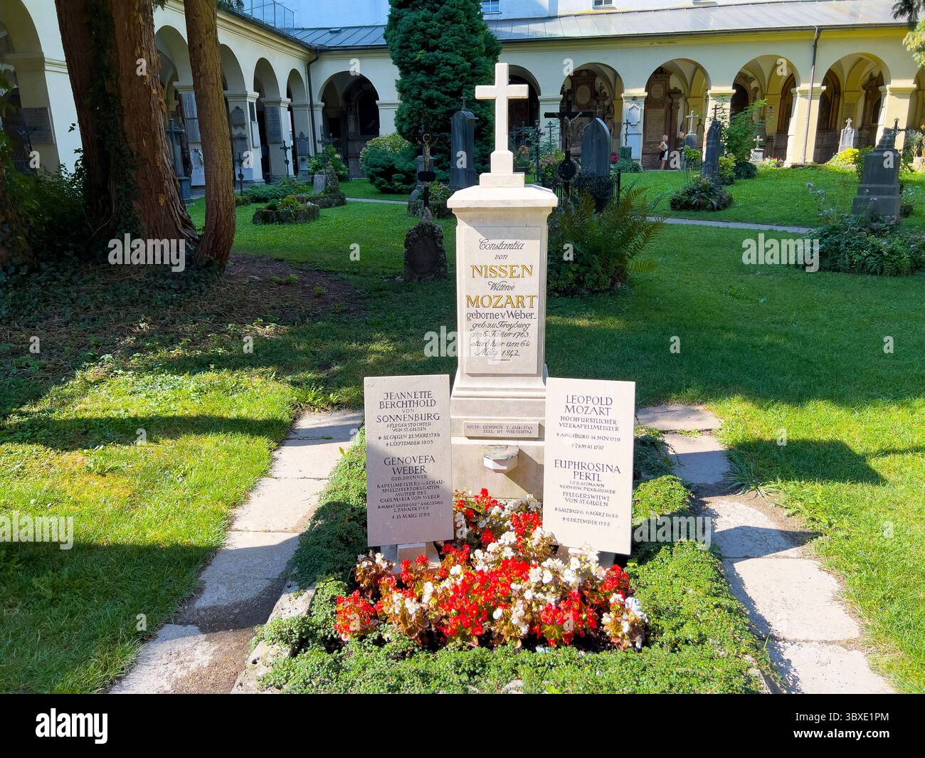 Das Grab von Mozarts Familie. Stockfoto