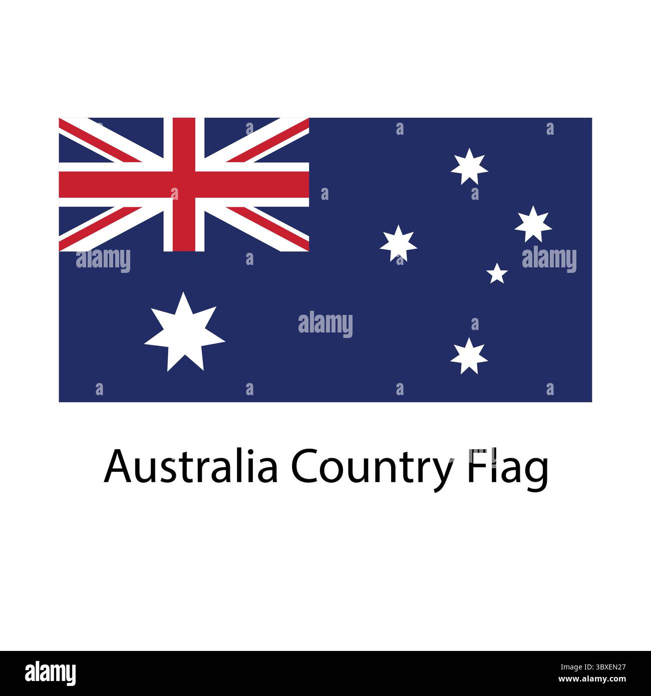 Australien Land Flagge Handzeichnung Illustration vektorbasierte Zeichnung Stock Vektor
