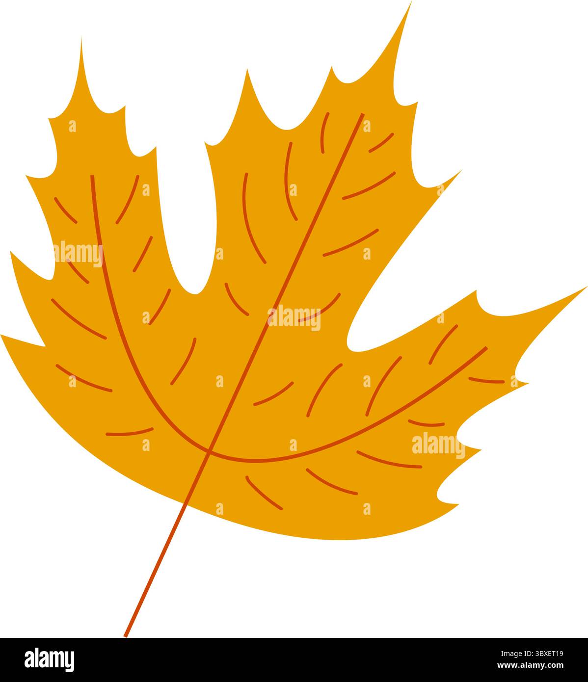 Ahorn Herbstgoldblatt isoliert auf transparentem Hintergrund. Element für Saison-Design. Stock Vektor