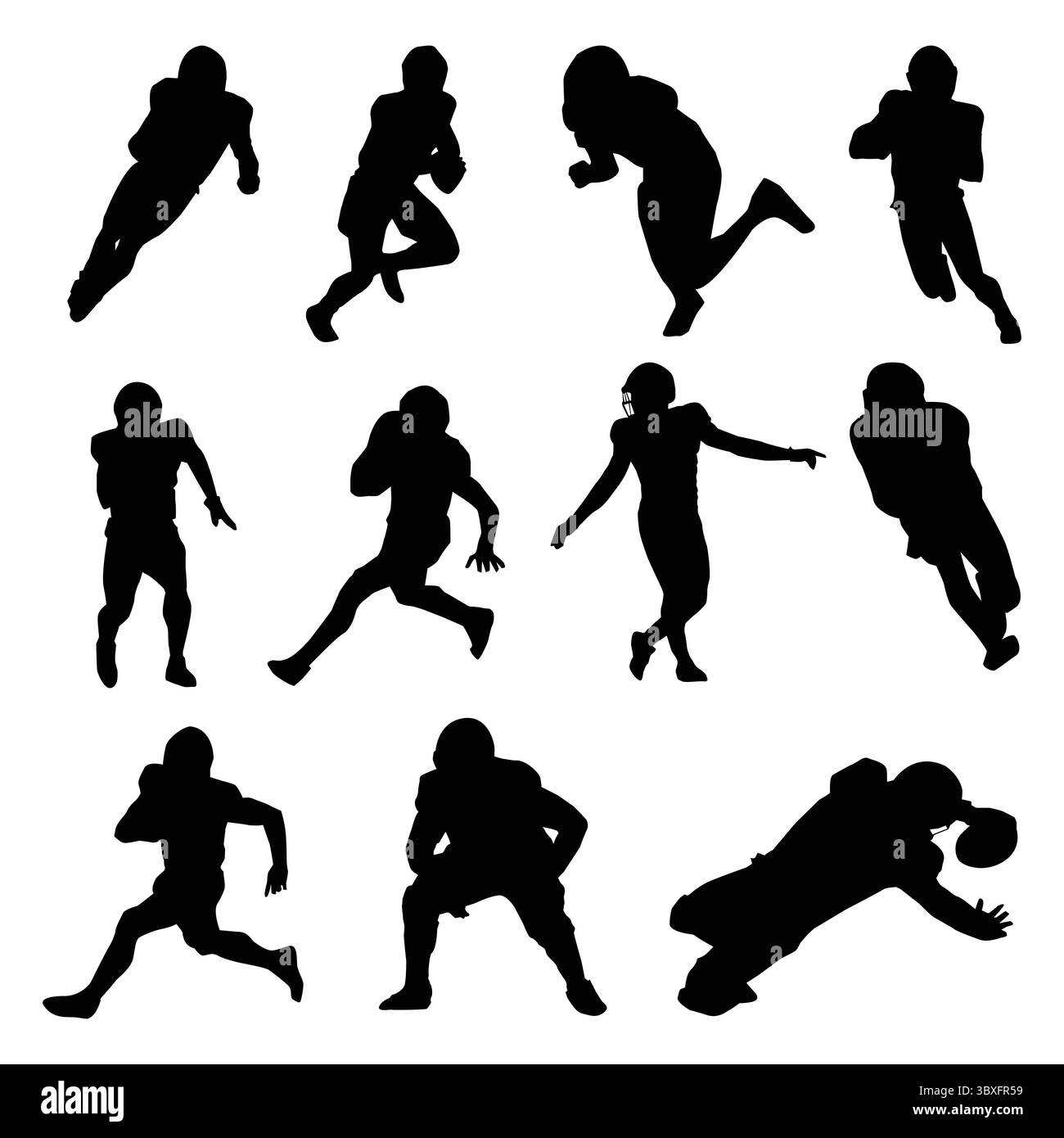Chicago Football Silhouette Form Zeichnung Vol. 2 Stock Vektor
