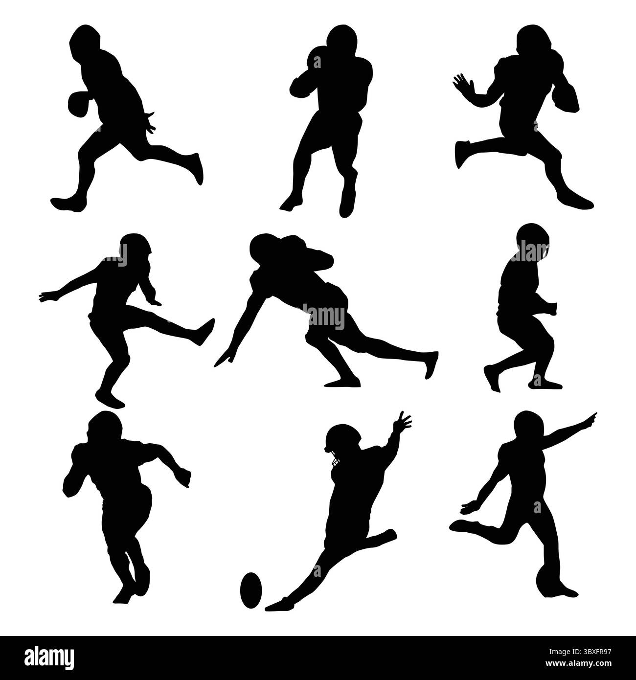 Chicago Football Silhouette Form Zeichnung Vol. 1 Stock Vektor