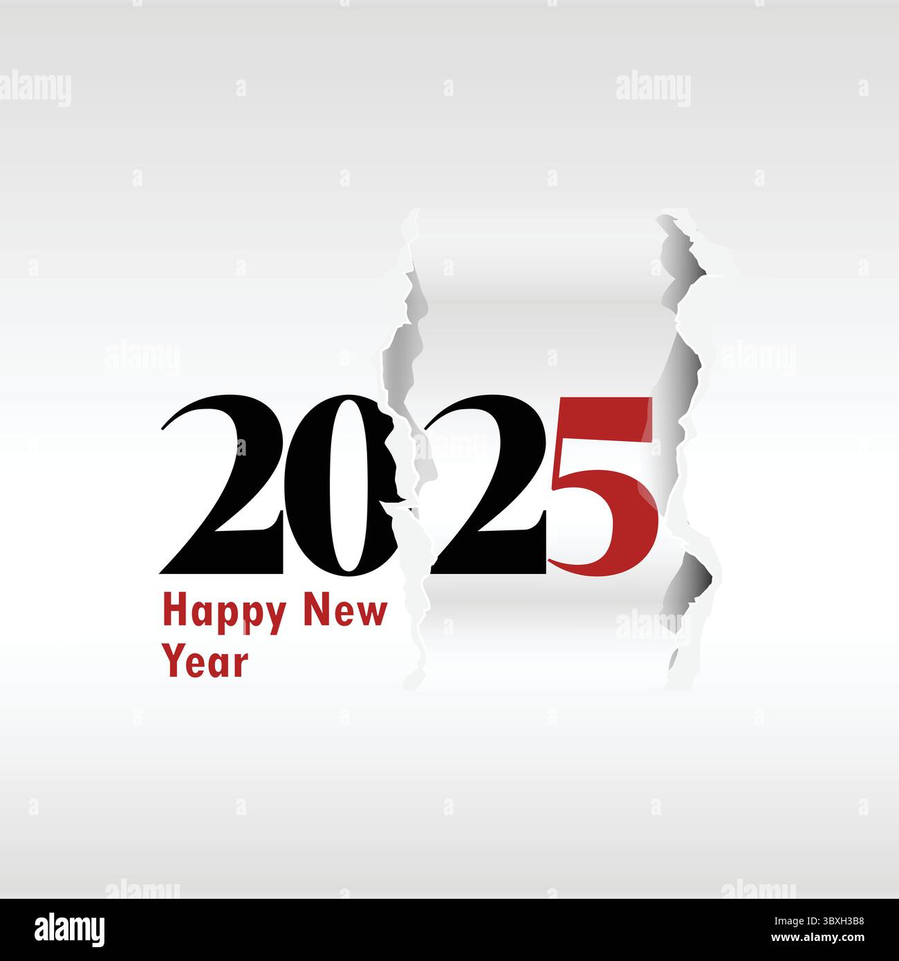 „Happy New Year 2025“-Logo. Jahreszahl der Konstruktionsabbildung Vol 03 Stock Vektor