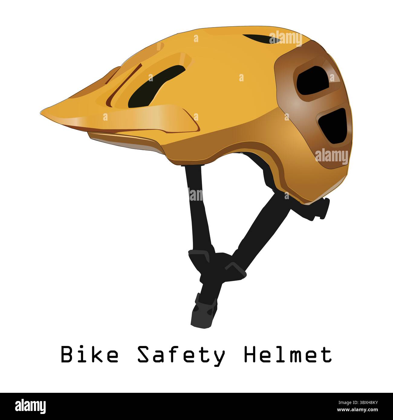 Hochwertige Fahrradhelm Vektor-Illustration Stock Vektor