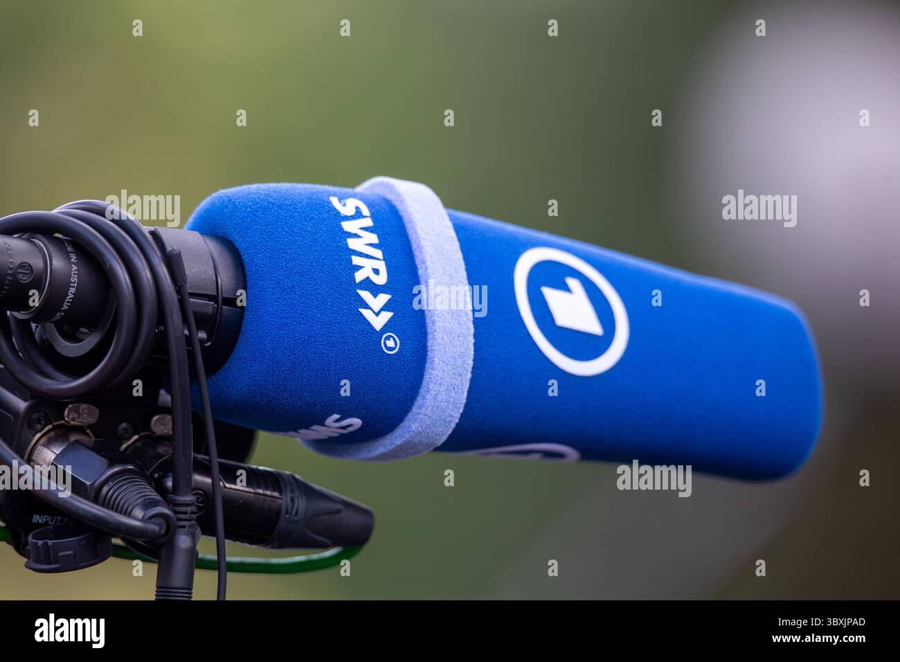 Symbolbild ARD, SWR: Nahaufnahme eines Mikrofons Stockfoto